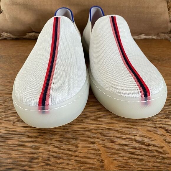 Rothy’s x Evian Collab White Slip-On Sneakers. Size 7.5. NWOT - Picture 8 of 10